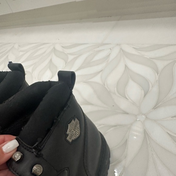 Harley-Davidson Black Leather Men's Boots-used - Picture 3 of 8